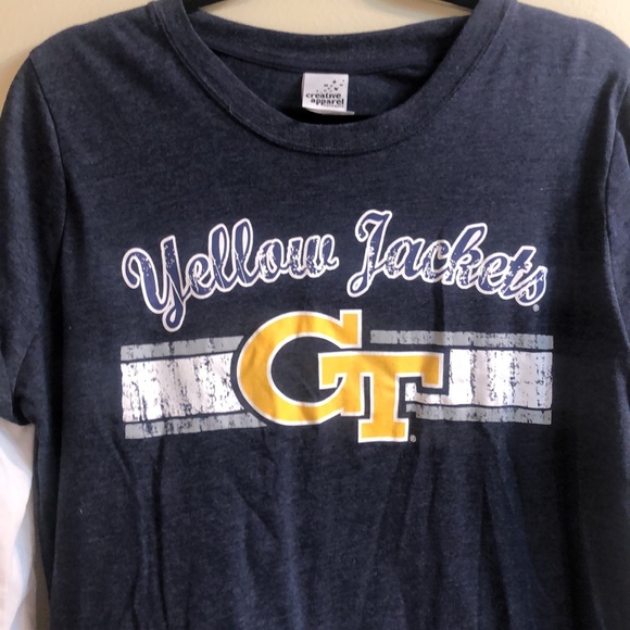 GEORGIA TECH T-shirt. Layered long sleeves. Like new. - Picture 3 of 9